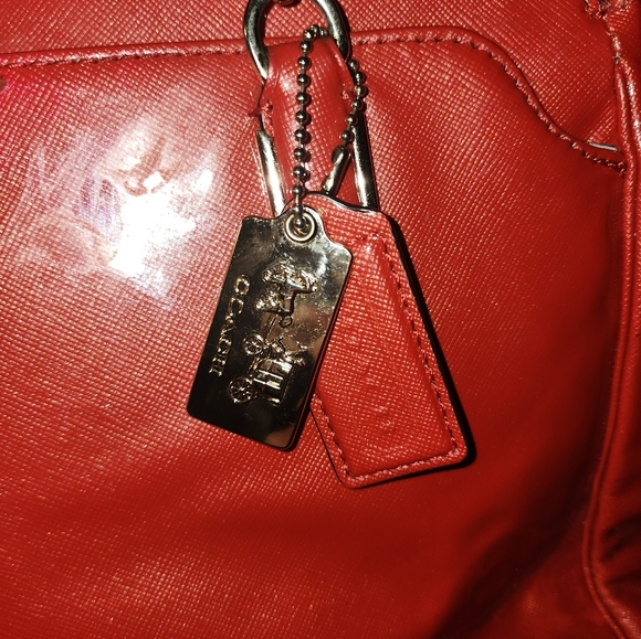 Coach Glossy Red Shoulder Bag - Picture 14 of 16